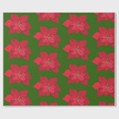 Rotes Poinsettienwackelpapier Geschenkpapier (Flach)