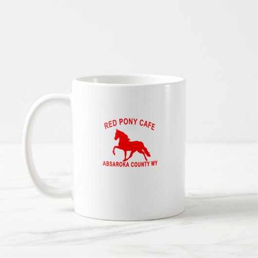 ROTES PONY-CAFÉ KAFFEETASSE (Links)