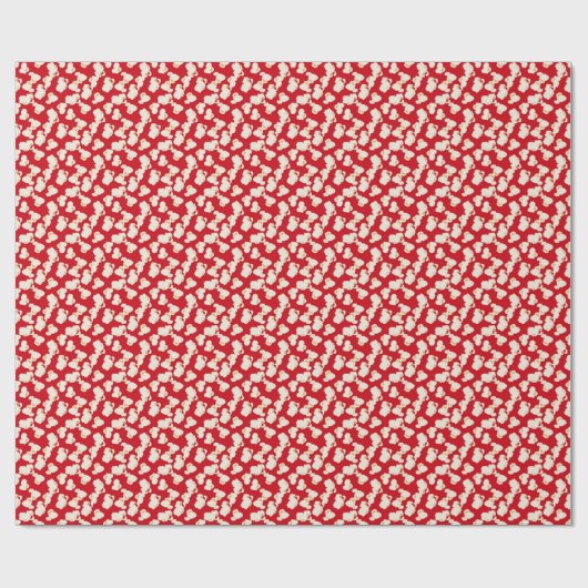 Rotes Popcorn-Faltpapier Geschenkpapier (Flach)