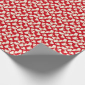 Rotes Popcorn-Faltpapier Geschenkpapier (Ecke)