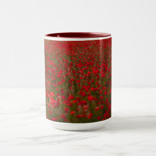 Rotes Poppies-Feld Tasse