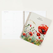 Rotes Poppy Floral Monogramm Planer (Anzeige)