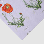 ROTES POPPY LAVENDER TISSUPAPIER SEIDENPAPIER (Ausschnitt)