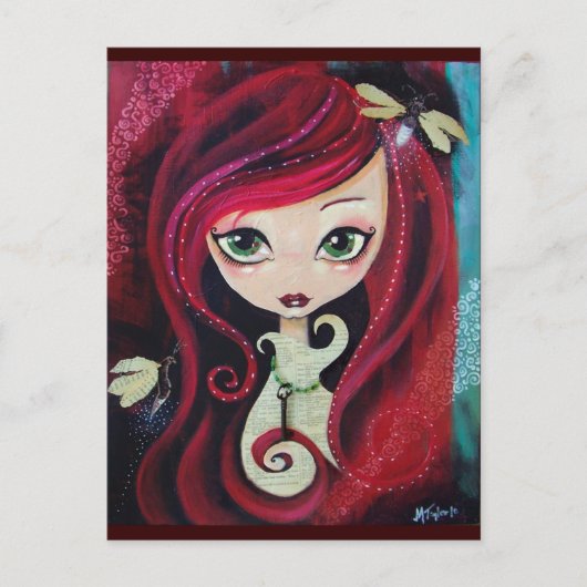 "Rotes Portrait" Postkarte (Vorderseite)