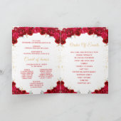 Rotes Prinzessinnen-Blumen-Quinceañera-Programm Programm (Innenseite)