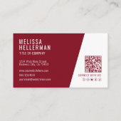 Rotes professionelles Fotologo Visitenkarte (Rückseite)