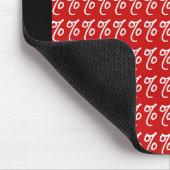 ROTES PROZENTZEICHEN MOUSEPAD (Ecke)