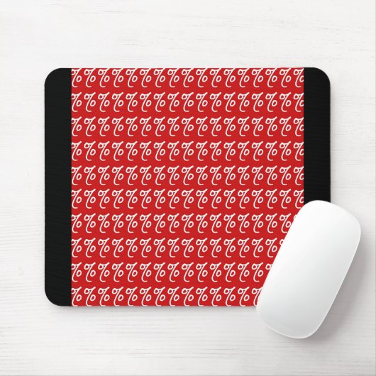 ROTES PROZENTZEICHEN MOUSEPAD (Mit Mouse)