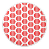 Rotes Punkte-Design Keramikknauf (Vorderseite)