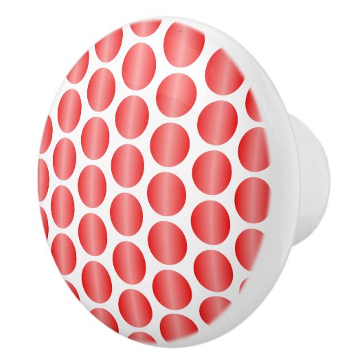 Rotes Punkte-Design Keramikknauf (Rechts)