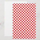 Rotes Punkte-Muster Briefpapier (Vorne/Hinten)