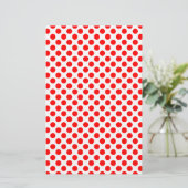 Rotes Punkte-Muster Briefpapier (Stehend Vorderseite)