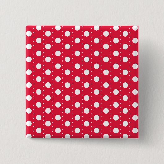 Rotes Punkte-Muster Button (Vorderseite)