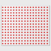Rotes Punkte-Muster-Geschenkpapier Geschenkpapier (Flach)