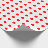 Rotes Punkte-Muster-Geschenkpapier Geschenkpapier (Ecke)