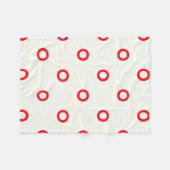 rotes Punktrodesign Fleecedecke (Vorderseite (Horizontal))