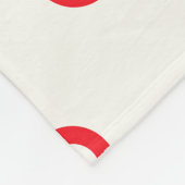rotes Punktrodesign Fleecedecke (Ecke)