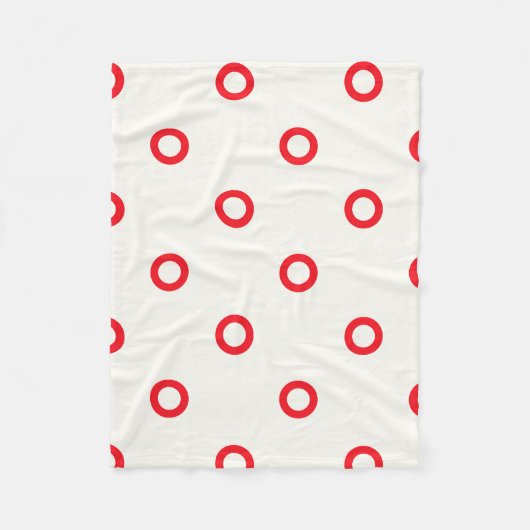 rotes Punktrodesign Fleecedecke (Vorderseite)