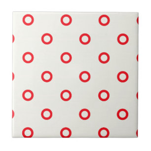 rotes Punktrodesign Fliese