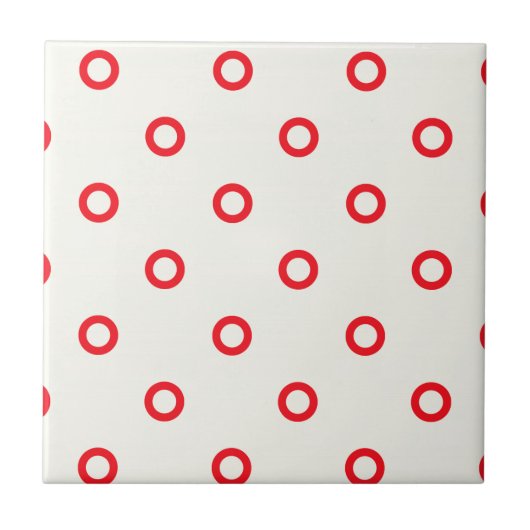 rotes Punktrodesign Fliese (Vorderseite)