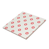 rotes Punktrodesign Fliese (Seite)