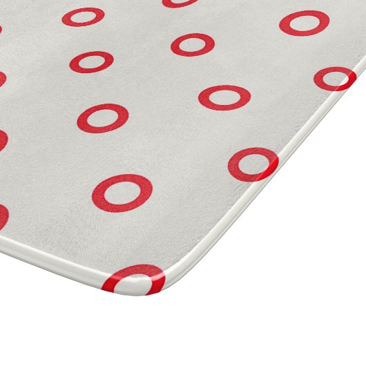 rotes Punktrodesign Schneidebrett (Ecke)