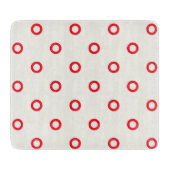 rotes Punktrodesign Schneidebrett (Vorderseite)