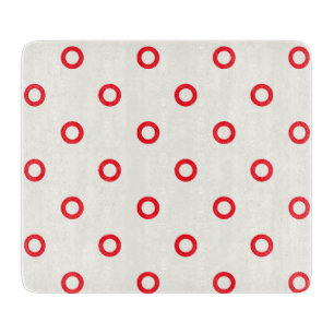 rotes Punktrodesign Schneidebrett