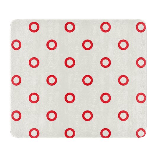 rotes Punktrodesign Schneidebrett (Vorderseite)