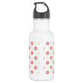rotes Punktrodesign Trinkflasche (Rückseite)