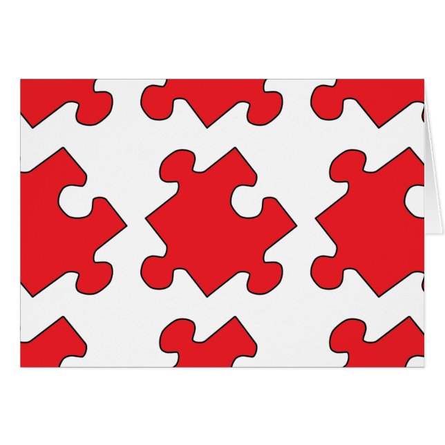 ROTES PUZZLE-STÜCK (Vorderseite (Horizontal))