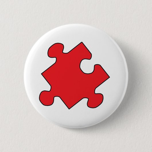 ROTES PUZZLE-STÜCK BUTTON (Vorderseite)