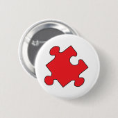 ROTES PUZZLE-STÜCK BUTTON (Vorne & Hinten)