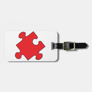 ROTES PUZZLE-STÜCK GEPÄCKANHÄNGER