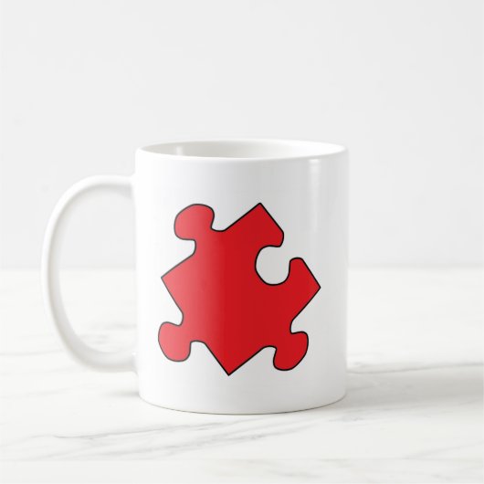 ROTES PUZZLE-STÜCK KAFFEETASSE (Links)