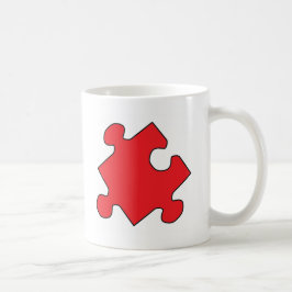ROTES PUZZLE-STÜCK KAFFEETASSE