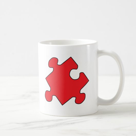 ROTES PUZZLE-STÜCK KAFFEETASSE (Rechts)