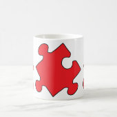 ROTES PUZZLE-STÜCK KAFFEETASSE (Mittel)