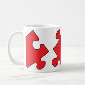 ROTES PUZZLE-STÜCK KAFFEETASSE (Links)