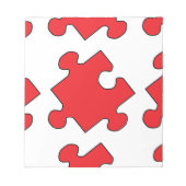 ROTES PUZZLE-STÜCK NOTIZBLOCK (Vorderseite)