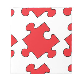 ROTES PUZZLE-STÜCK NOTIZBLOCK
