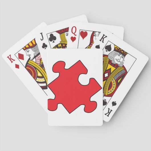 ROTES PUZZLE-STÜCK SPIELKARTEN (Rückseite)