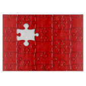 rotes Puzzlespiel-Schneidebrett Schneidebrett (Vorderseite)