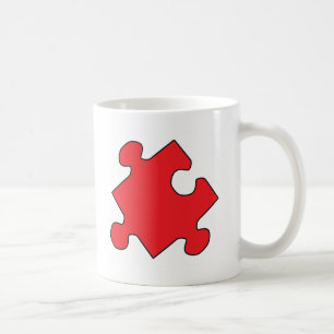 ROTES PUZZLESPIEL-STÜCK KAFFEETASSE