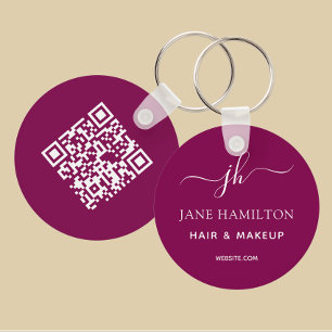 Rotes QR-Code-Werbegeschäft Schlüsselanhänger