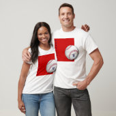 rotes Quadrat des Baseballs, KARDINÄLE T-Shirt (Unisex)