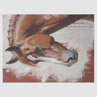 Rotes Quarter Pferd Seidenpapier