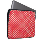 Rotes Quatrefoil Laptopschutzhülle (Vorne Rechts)