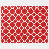Rotes Quatrefolienmuster Fleecedecke (Vorderseite (Horizontal))
