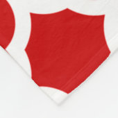 Rotes Quatrefolienmuster Fleecedecke (Ecke)